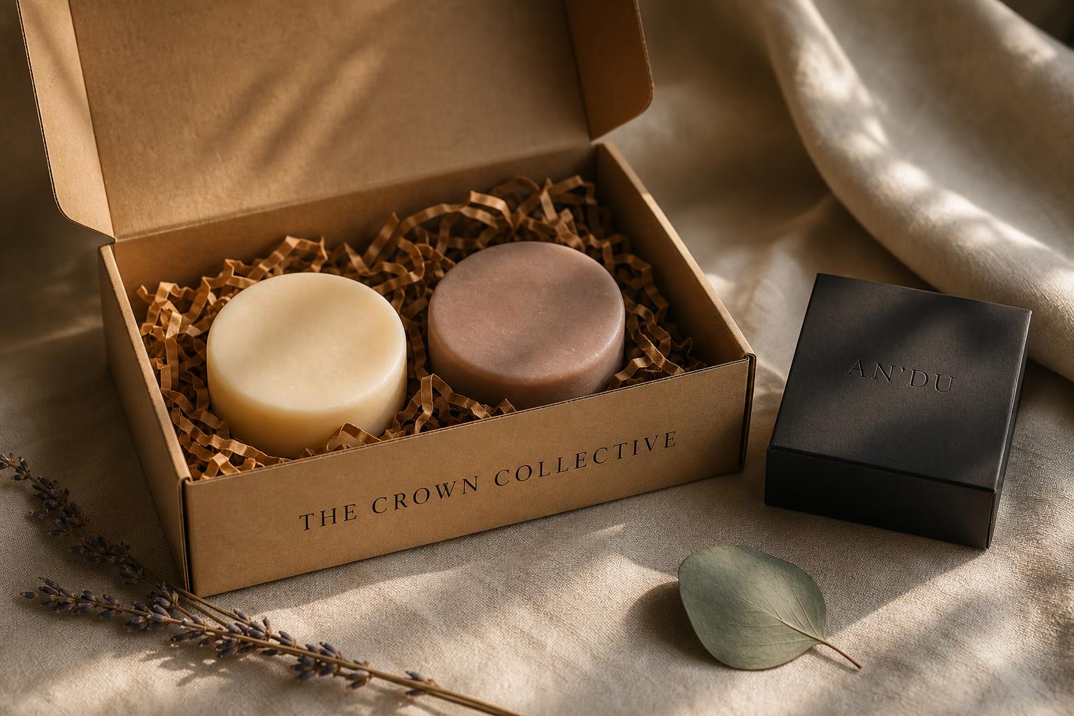 The Crown Collective subscription box with two haircare products